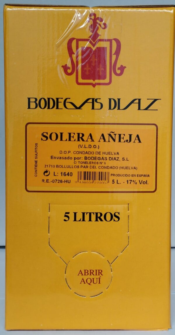 Vb.diaz solera añeja 17º 5 l.