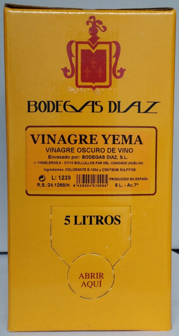 Vinagre oscuro diaz box 5 l.