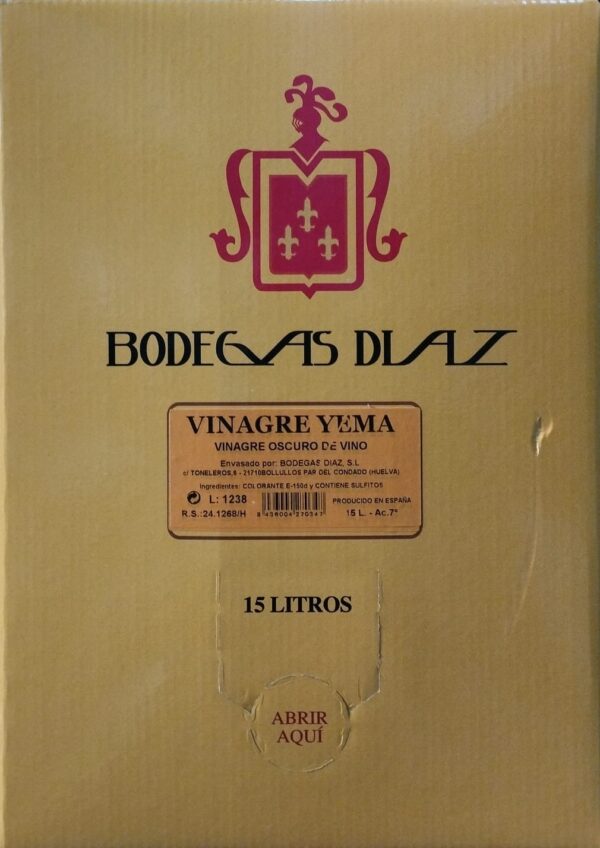 Vinagre oscuro diaz box 15 lt.