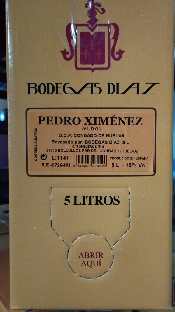 Vd.pedro ximenet 15º 5 l.