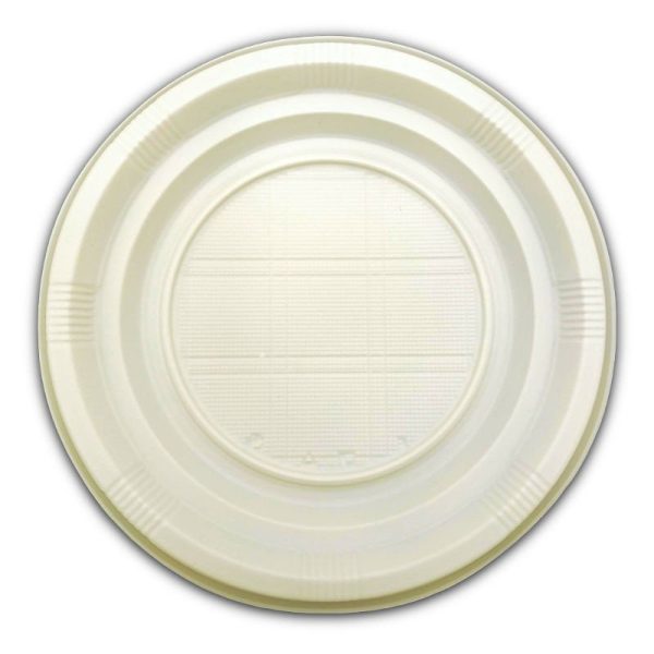 Plato  postre reutilizable 25unds.